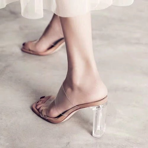 GIÀY CAO GÓT HỞ MŨI JELLY SLIPPERS