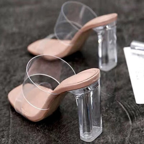 GIÀY CAO GÓT HỞ MŨI JELLY SLIPPERS