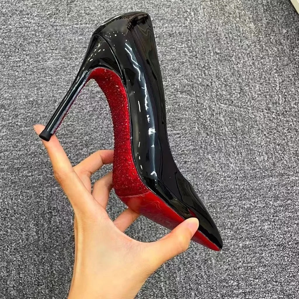 GIÀY CAO GÓT ĐẾ ĐỎ ĐÍNH ĐÁ MOBE